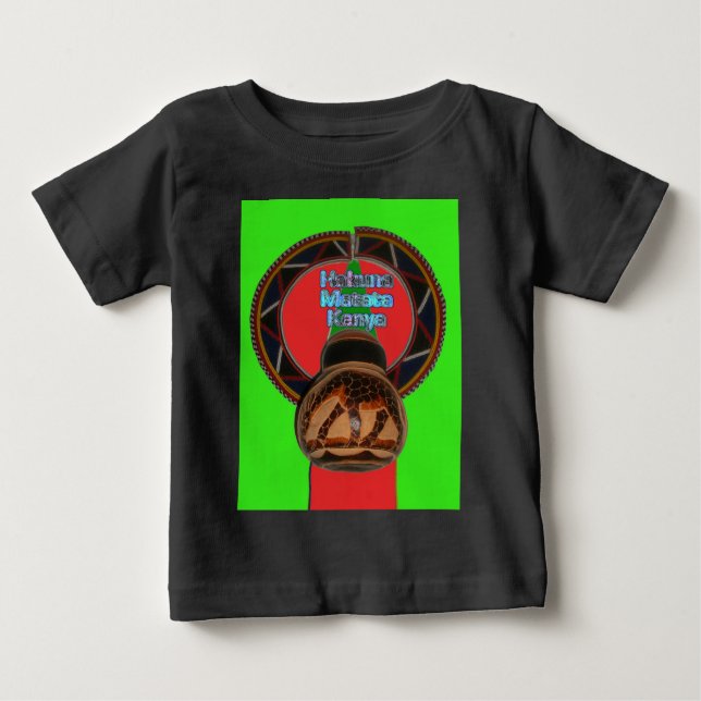 Hakuna Matata Kenya Art Print Baby T-shirt (Vorderseite)
