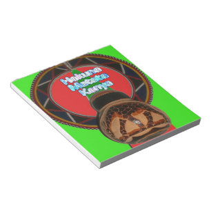 Hakuna Matata Kenya Art Print Customizing-Produkt Notizblock