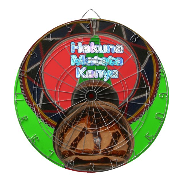Hakuna Matata Kenya Art Print Dartscheibe (vorne)