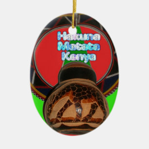 Hakuna Matata Kenya Art Print Keramikornament