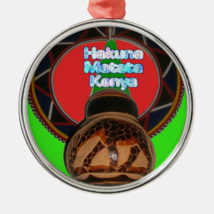 Hakuna Matata Kenya Art Print Ornament Aus Metall