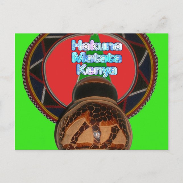 Hakuna Matata Kenya Art Print Postkarte (Vorderseite)