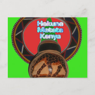 Hakuna Matata Kenya Art Print Postkarte
