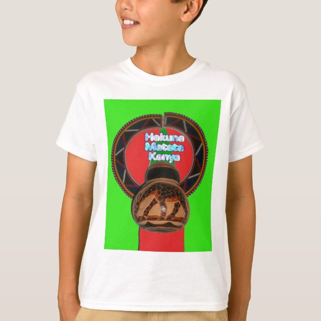 Hakuna Matata Kenya Art Print T-Shirt (Vorderseite)