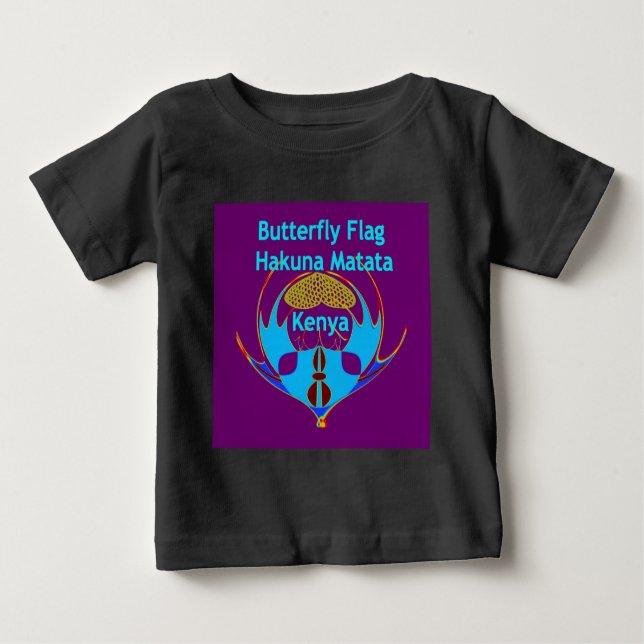 Hakuna Matata Kenya - Butterfly Art Print/Graphic Baby T-shirt (Vorderseite)