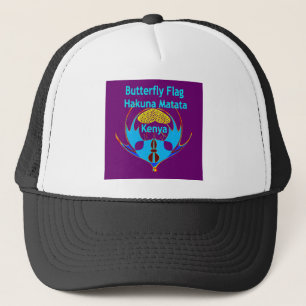 Hakuna Matata Kenya - Butterfly Art Print/Graphic Truckerkappe
