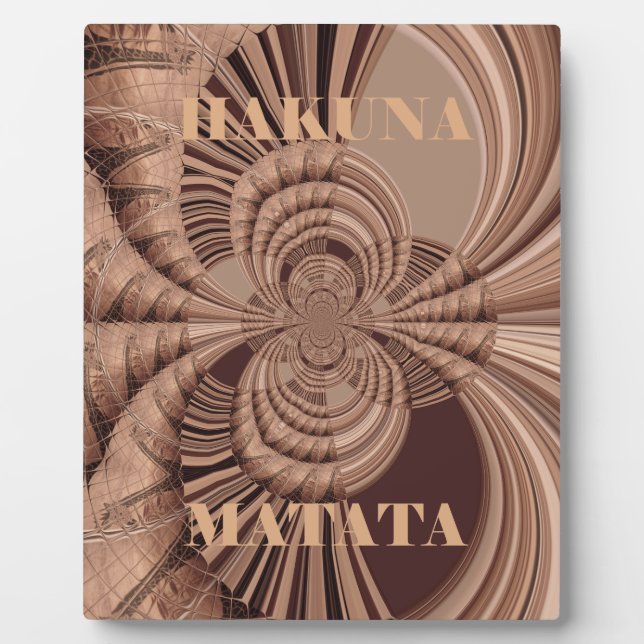 Hakuna Matata Kenya Giraffe Safari Woven Sourveni Fotoplatte (Vorderseite)