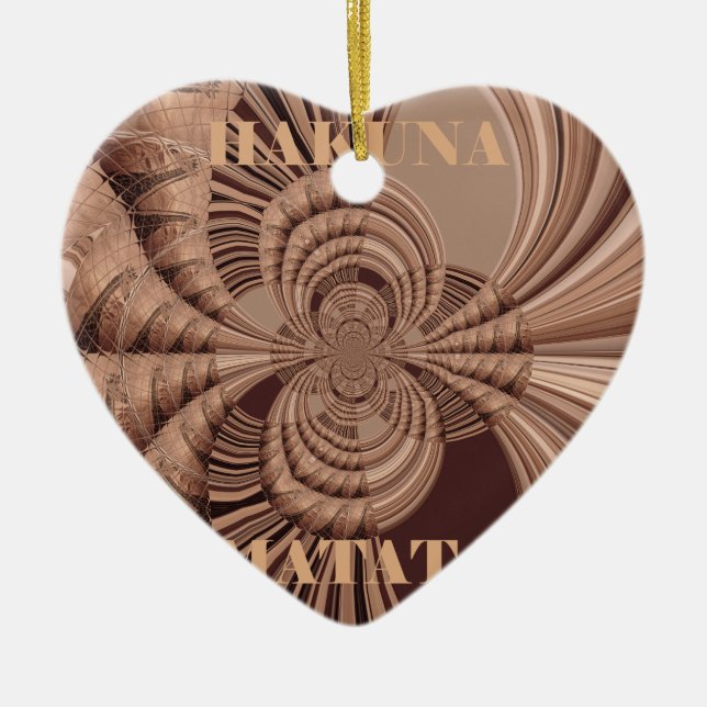 Hakuna Matata Kenya Giraffe Safari Woven Sourveni Keramik Ornament (Vorne)