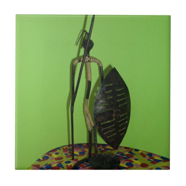 Hakuna Matata Kenya Maasai Fliese (Vorderseite)