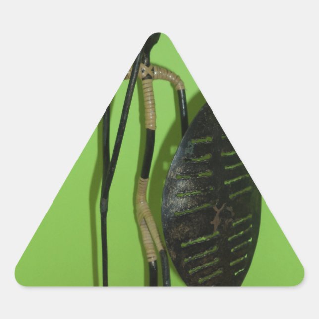 Hakuna Matata Kenya Maasai.JPG Dreieckiger Aufkleber (Vorderseite)