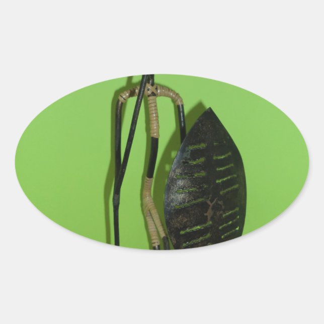 Hakuna Matata Kenya Maasai.JPG Ovaler Aufkleber (Vorderseite)