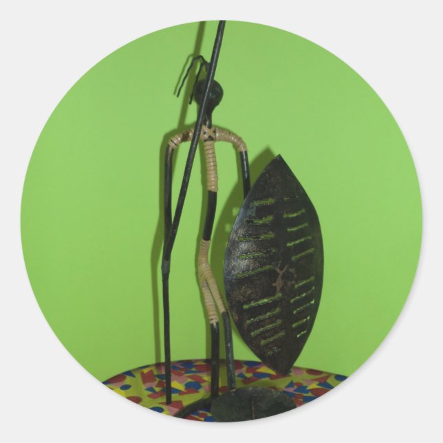 Hakuna Matata Kenya Maasai.JPG Runder Aufkleber (Vorderseite)