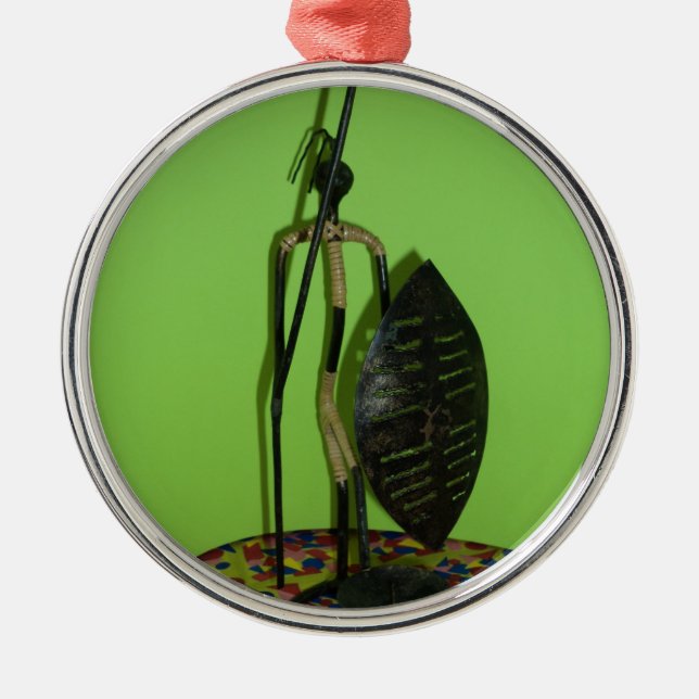 Hakuna Matata Kenya Maasai.JPG Silbernes Ornament (Vorne)