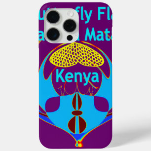 "Hakuna Matata Kenya" Schmetterlingskunst Print/Gr iPhone 15 Pro Max Hülle