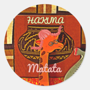 Hakuna Matata Küchenstil: Schürzen, Tassen & Home Runder Aufkleber