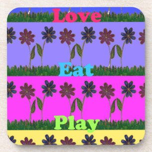 Hakuna Matata Liebe Eat Play.png Getränkeuntersetzer