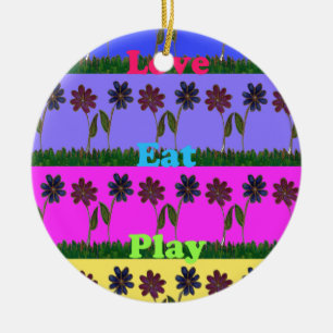 Hakuna Matata Liebe Eat Play.png Keramik Ornament