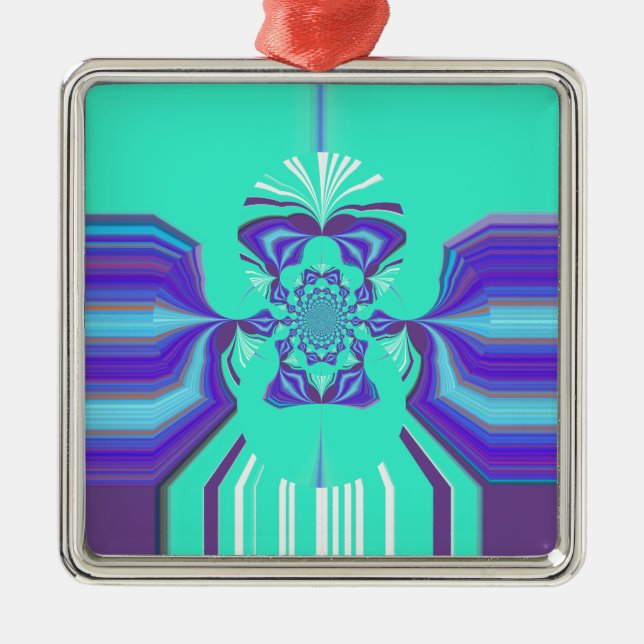 Hakuna Matata Lila Mischung Silbernes Ornament (Vorne)