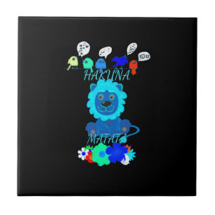 Hakuna Matata Lion Art Print Fliese