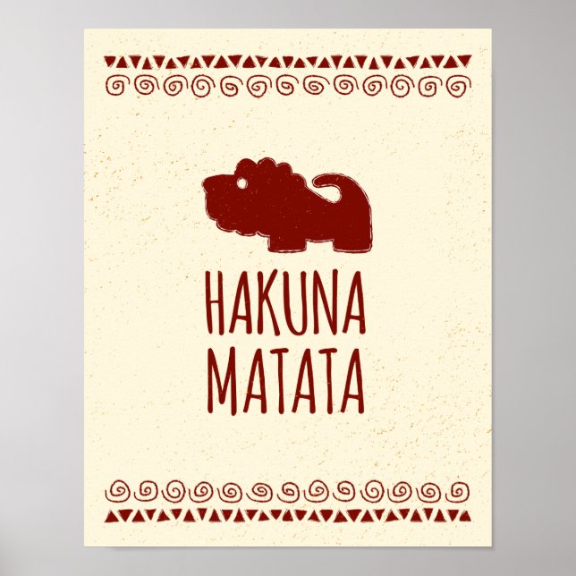 Hakuna Matata Lion Poster (Vorne)