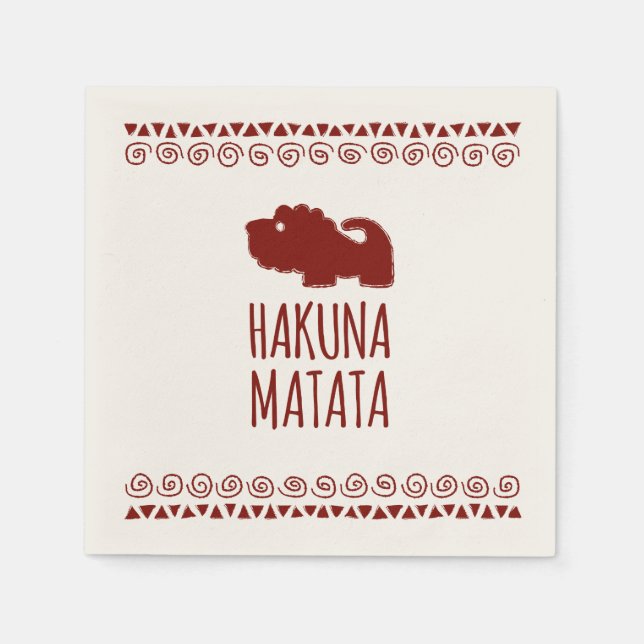 Hakuna Matata Lion Serviette (Vorderseite)