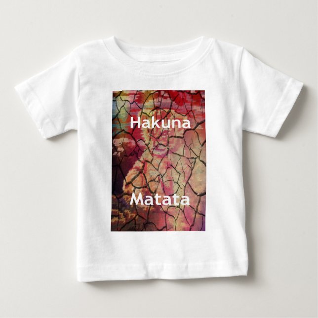 Hakuna Matata Löwe trocken gekrackter Schlamm Baby T-shirt (Vorderseite)