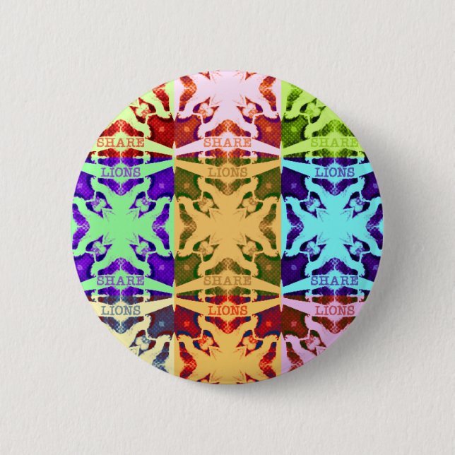 Hakuna Matata Löwen Geschenk Button (Vorderseite)