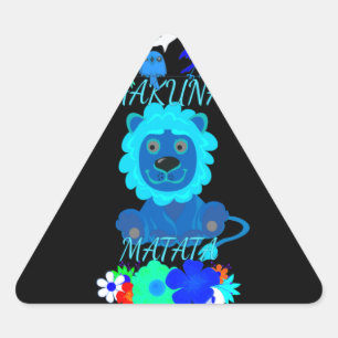 Hakuna Matata Löwen-Kunstprint Dreieckiger Aufkleber