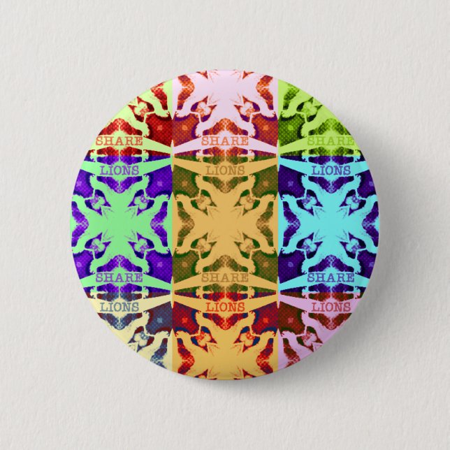 Hakuna Matata Löwengeschenk Button (Vorderseite)