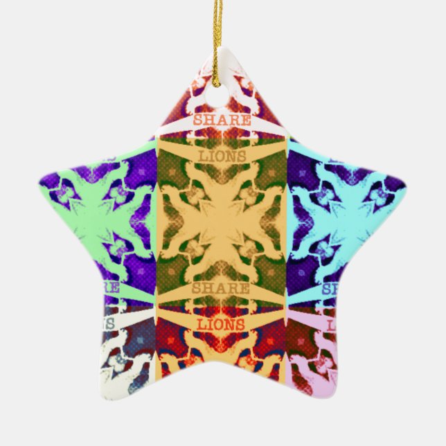 Hakuna Matata Löwengeschenk Keramikornament (Vorne)