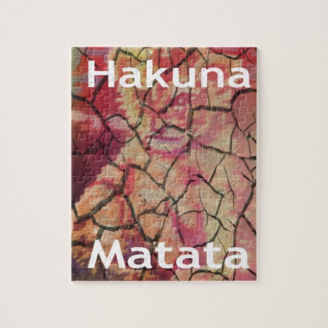 Hakuna Matata Löwenjungend-Design Puzzle (Vertikal)