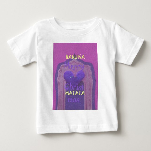 Hakuna Matata Merry Christmas Liebe Design.jpg Baby T-shirt (Vorderseite)