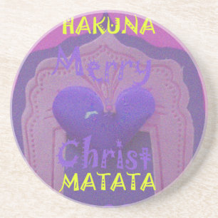 Hakuna Matata Merry Christmas Liebe Design.jpg Getränkeuntersetzer