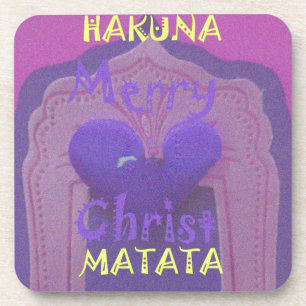Hakuna Matata Merry Christmas Liebe Design.jpg Getränkeuntersetzer