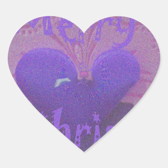 Hakuna Matata Merry Christmas Liebe Design.jpg Herz-Aufkleber (Vorderseite)