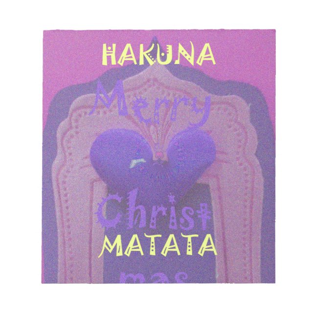 Hakuna Matata Merry Christmas Liebe Design.jpg Notizblock (Vorderseite)