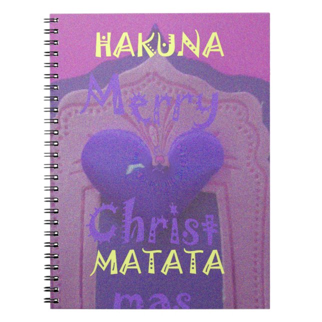 Hakuna Matata Merry Christmas Liebe Design.jpg Notizblock (Vorderseite)