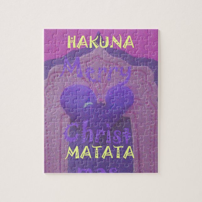 Hakuna Matata Merry Christmas Liebe Design.jpg Puzzle (Vertikal)