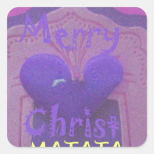 Hakuna Matata Merry Christmas Liebe Design.jpg Quadratischer Aufkleber