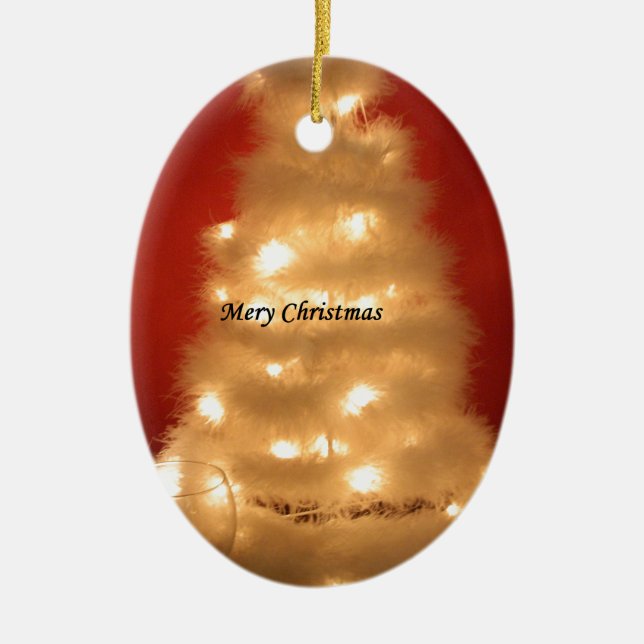 Hakuna Matata Merry Christmas white Keramikornament (Vorne)