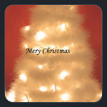 Hakuna Matata Merry Christmas white Quadratischer Aufkleber<br><div class="desc">Während die Weihnachtsfarben rot erscheinen, gibt es eine besondere Möglichkeit, den phantastischen Weihnachtsschnee mit der Schönheit der Weihnachtslieder, -geschenke und -geschenke zu verbinden. Diese Zeit des Jahres ist, was Red Christmas Jingle Bells lasse Ihnen Erfahrung und haben einen gesegneten Nice Day HoHoHo! Frohe Weihnachten und ein glückliches Neues Jahr mit...</div>