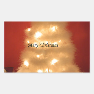 Hakuna Matata Merry Christmas white Rechteckiger Aufkleber