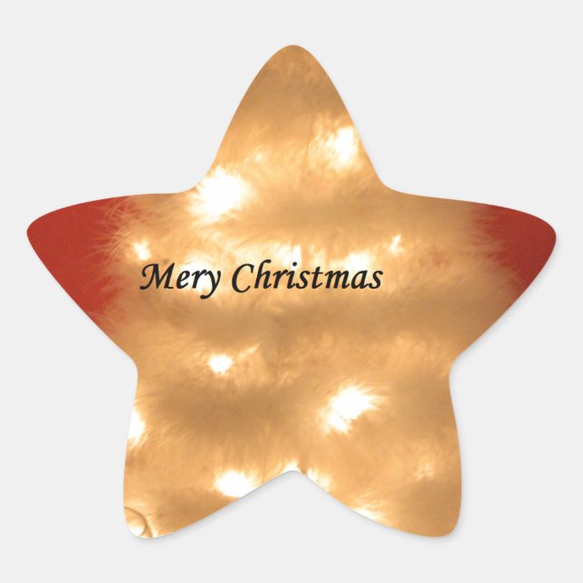 Hakuna Matata Merry Christmas white Stern-Aufkleber (Vorderseite)