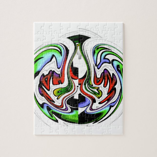 Hakuna Matata mit Abstraktem Whirl und Gradienten Puzzle (Vertikal)