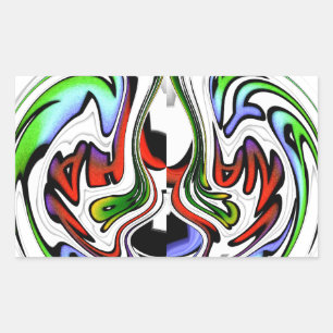 Hakuna Matata mit Abstraktem Whirl und Gradienten Rechteckiger Aufkleber