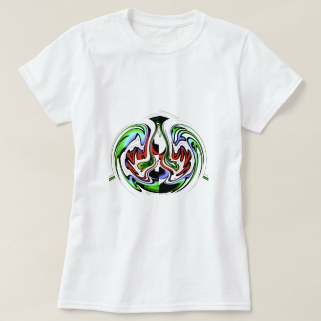 Hakuna Matata mit Abstraktem Whirl und Gradienten T-Shirt (Design vorne)