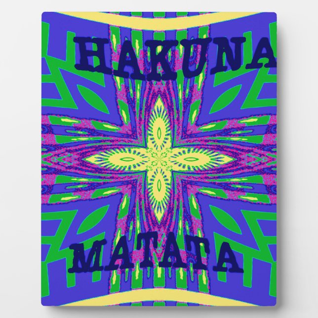 Hakuna matata Mombasa Kanga Fotoplatte (Vorderseite)