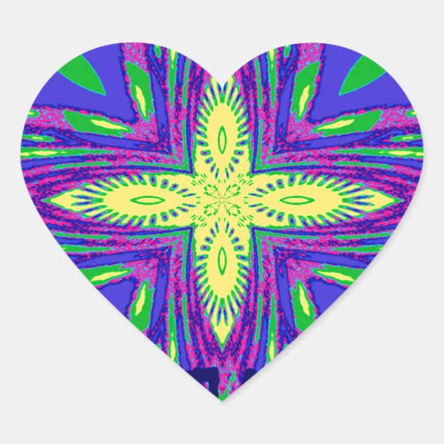 Hakuna matata Mombasa Kanga Herz-Aufkleber (Vorderseite)