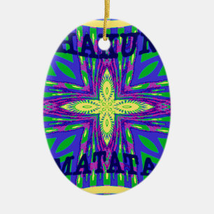 Hakuna matata Mombasa Kanga Keramikornament