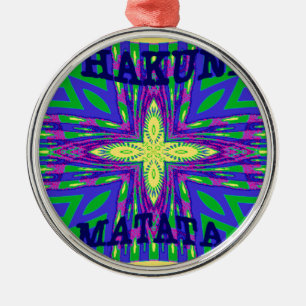 Hakuna matata Mombasa Kanga Ornament Aus Metall
